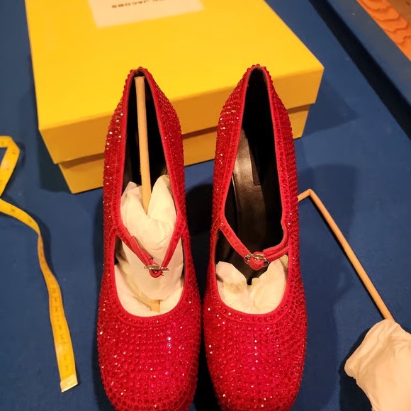 Marc Jacobs Glittering Red Platform Shoes - Picture 4 of 13